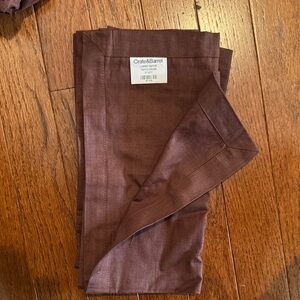 Crate and Barrel Truffle Brown 100%cotton 
Lamont Napkin 21x21 inches (4)